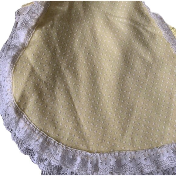 Vintage Alexis Pastel Lace Swiss Dot Romantic Apron Top USA - Picture 2 of 8